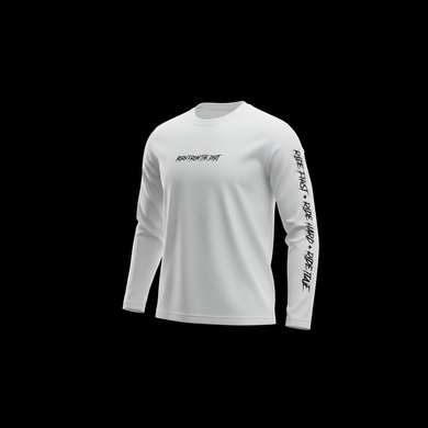 White Long Sleeve Riding Jersey