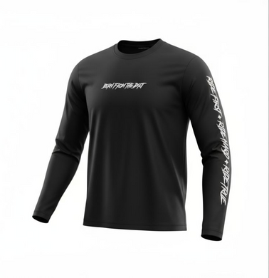 Black Long Sleeve Riding Jersey