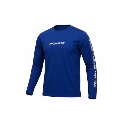 Blue Long Sleeve Riding Jersey