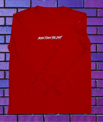 Red Long Sleeve Riding Jersey