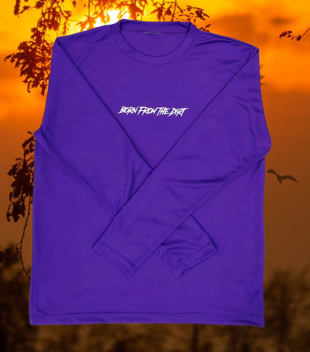 Purple Long Sleeve Riding Jersey