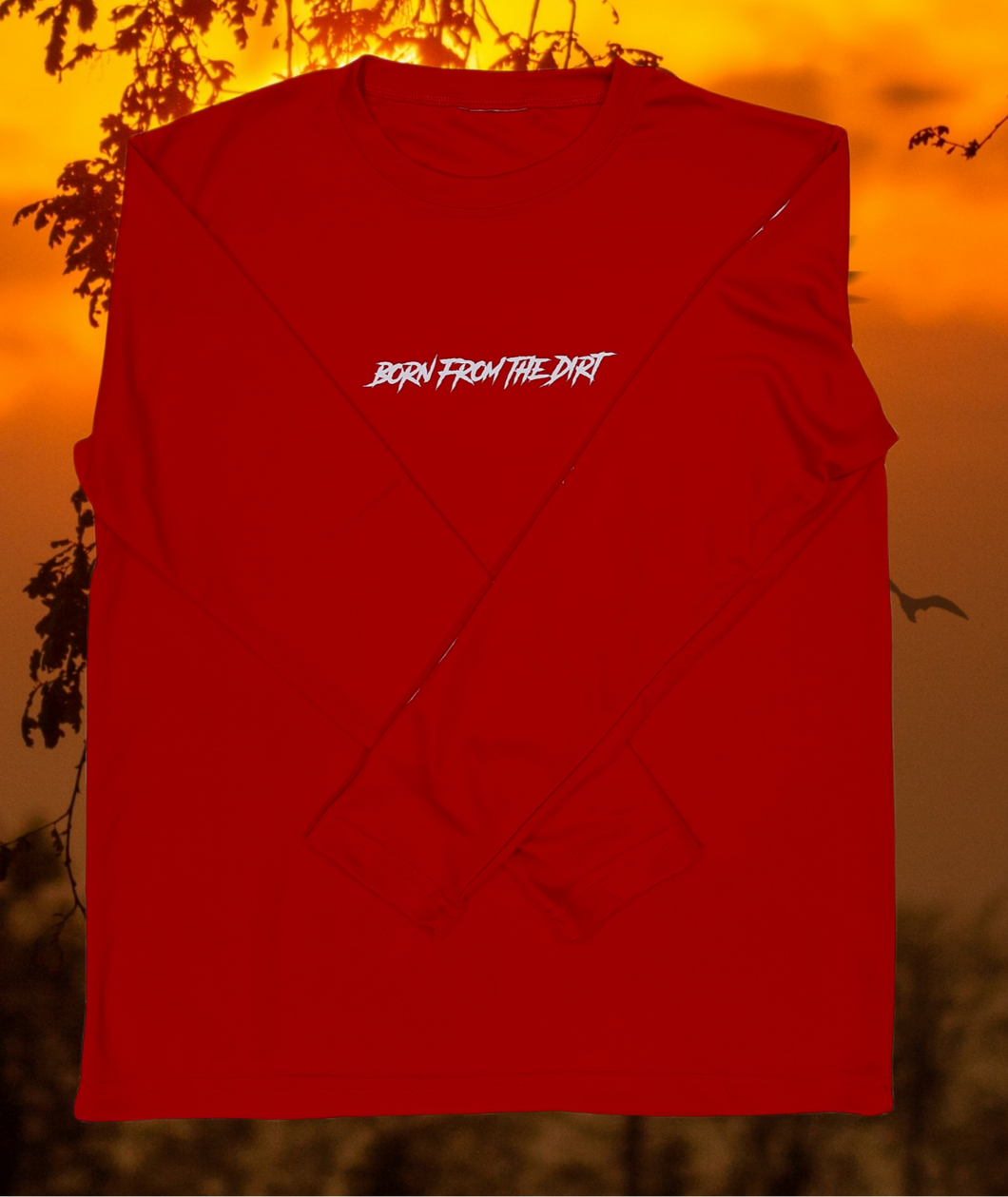 Red Long Sleeve Riding Jersey