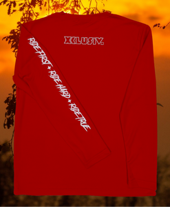 Red Long Sleeve Riding Jersey